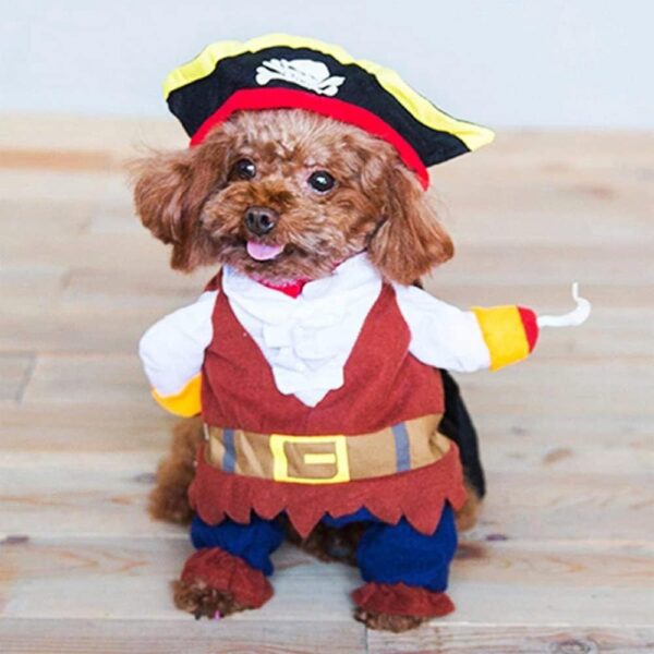 Meihejia Cat Pirate Costumes - Super Cute Pet Pirate Costume for Small Dogs & Cats (Small) - Image 5