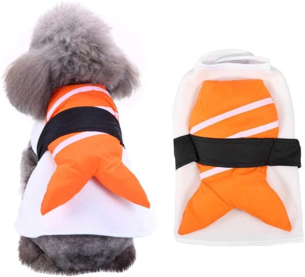 Halloween Christmas Pet Costume Dog Sushi Chef Clothes Funny Dog Cat Festival Costume Sushi Chef Clothes Kimono Cosplay Clothes(L) - Image 7