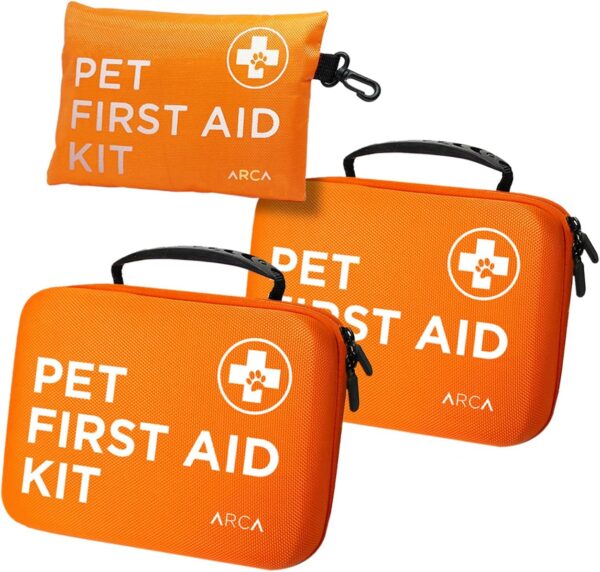 ARCA PET First Aid Kit 3 Piece Set - Each for Home, Car & Travel. Dog First Aid Kit with Thermometer, Tick Remover Kit & Many More - Image 2