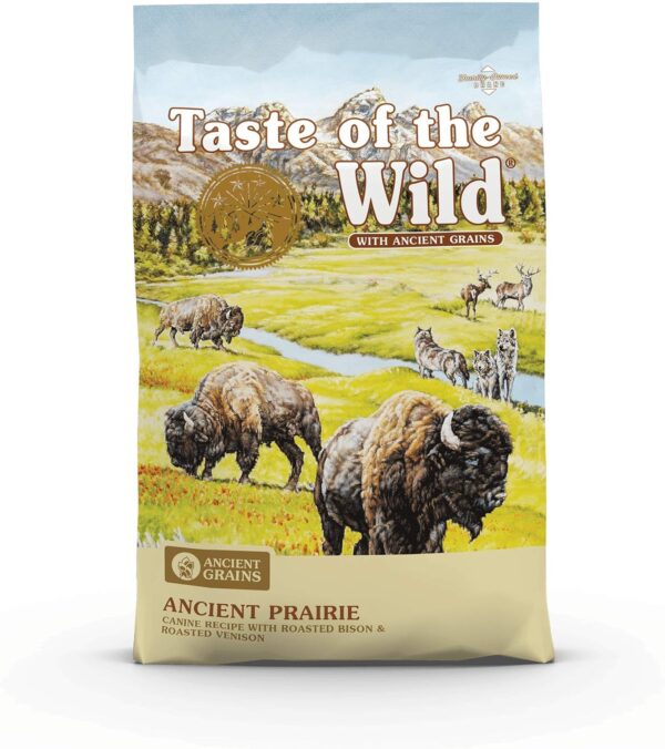 Taste of the Wild with Ancient Grains, Ancient Prairie Canine Recipe with Roasted Bison and Venison Dry Dog Food, Made with High Protein from Real Meat and Guaranteed Nutrients and Probiotics 5lb - Image 2