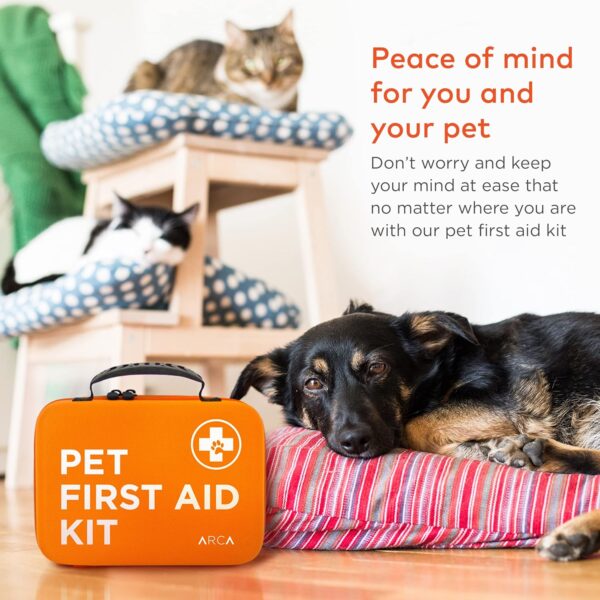 ARCA PET First Aid Kit 3 Piece Set - Each for Home, Car & Travel. Dog First Aid Kit with Thermometer, Tick Remover Kit & Many More - Image 9