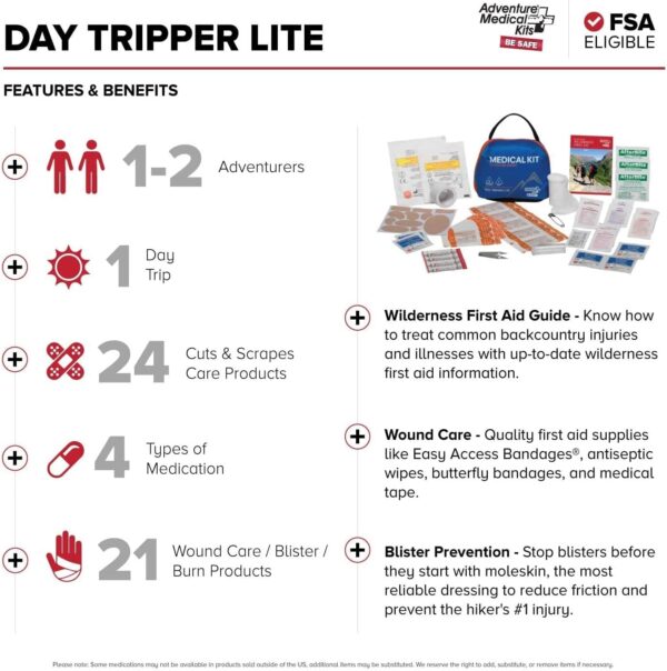 Adventure Medical Mountain Series Medical Kit (Day Tripper Lite) - 59 Pieces - Image 7