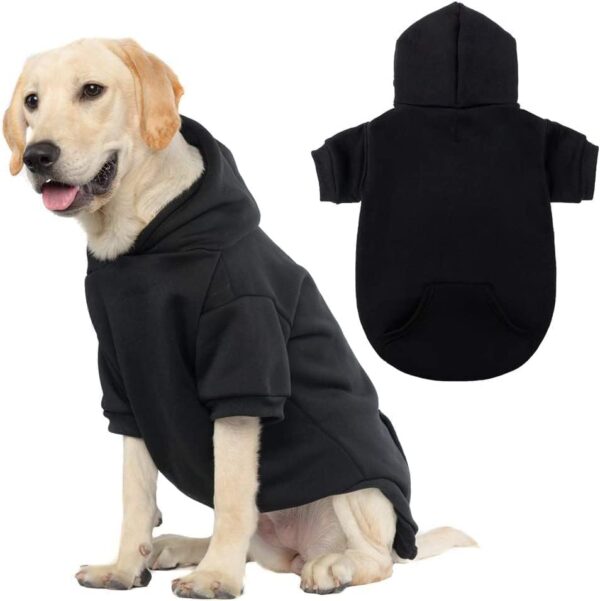 KOOLTAIL Basic Dog Hoodie - Soft and Warm Dog Hoodie Sweater with Leash Hole and Pocket, Dog Winter Coat, Cold Weather Clothes for XS-XXL Dogs - Image 2