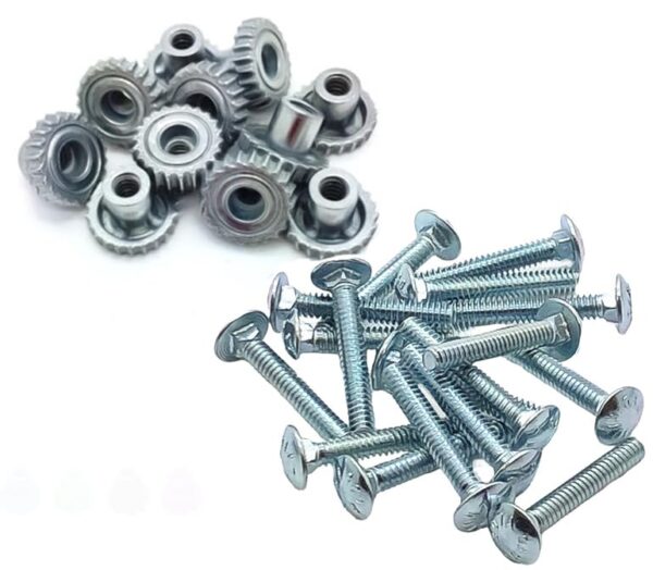 Pet Carrier Dog Kennel Metal Fasteners Nuts Bolts Replacements (1-1/4" Medium Bolts, 16 Pack) - Image 2